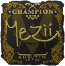 Sticker | mezii (Gold, Champion) | Austin 2025 image