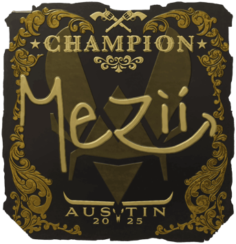 Sticker | mezii (Gold, Champion) | Austin 2025