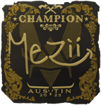 Sticker | mezii (Gold, Champion) | Austin 2025