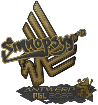 Sticker | sinnopsyy (dorada) | Amberes 2022