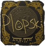 Sticker | Plopski (Gold) | Austin 2025