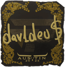 Sticker | dav1deuS (Gold) | Austin 2025 image