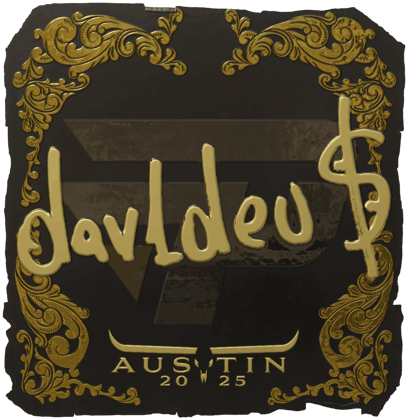 Sticker | dav1deuS (złota) | Austin 2025