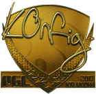 Sticker | k0nfig (Gold) | Krakow 2017 image