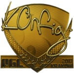 Sticker | k0nfig (Gold) | Krakow 2017