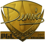 Sticker | dennis (Gold) | Krakow 2017