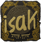 Sticker | isak (Gold) | Austin 2025 Sticker | isak (Gold) | Austin 2025 image