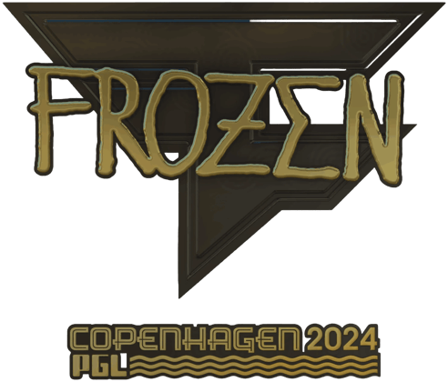 Sticker | frozen (kulta) | Kööpenhamina 2024