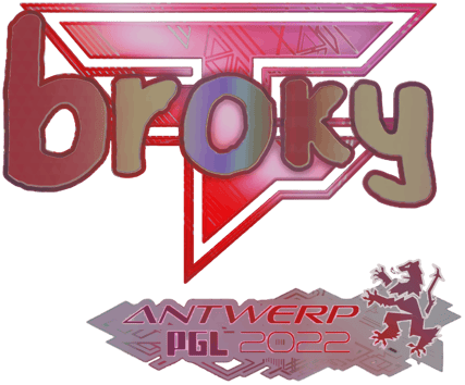Sticker | broky (holograficzna) | Antwerpia 2022