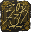 Sticker | zorte (Gold) | Austin 2025 image