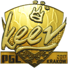 Sticker | keev (Gold) | Krakow 2017 Sticker | keev (Gold) | Krakow 2017 image