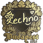 Sticker | Techno4K (Gold) | Budapest 2025 image