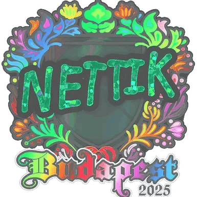 Naklejka | nettik (holograficzna) | Budapeszt 2025