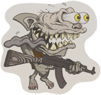 Sticker | Black Shark Shooter Sticker | Black Shark Shooter image