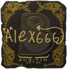 Sticker | alex666 (Gold) | Austin 2025 image