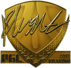 Sticker | flusha (Gold) | Krakow 2017 Sticker | flusha (Gold) | Krakow 2017 image
