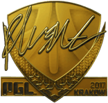 Sticker | flusha (Gold) | Krakow 2017