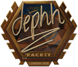 Sticker | dephh (Gold) | London 2018 image