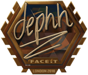 Sticker | dephh (Gold) | London 2018