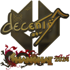 Sticker | decenty (Gold) | Shanghai 2024 image