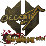 Sticker | decenty (Gold) | Shanghai 2024