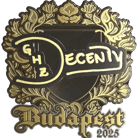 Sticker | decenty (Gold) | Budapest 2025 image