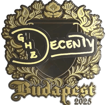 Naklejka | decenty (złota) | Budapeszt 2025