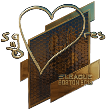 Sticker | seang@res (złota) | Boston 2018