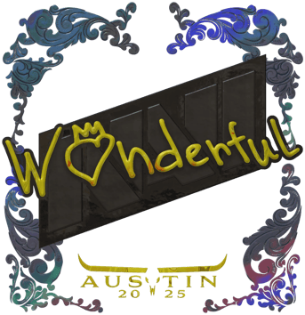 Sticker | w0nderful (holográfica) | Austin 2025