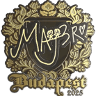 Sticker | MAJ3R (Gold) | Budapest 2025 image