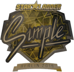 Sticker | s1mple (Gold) | Berlin 2019