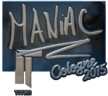Sticker | Maniac (Foil) | Cologne 2015 image