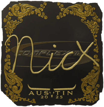 Sticker | nicx (Altın) | Austin 2025