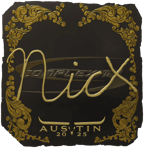 Sticker | nicx (Gold) | Austin 2025