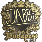 Sticker | jabbi (Gold) | Budapest 2025 image