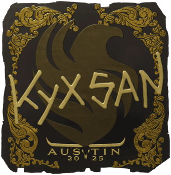 Sticker | kyxsan (złota) | Austin 2025