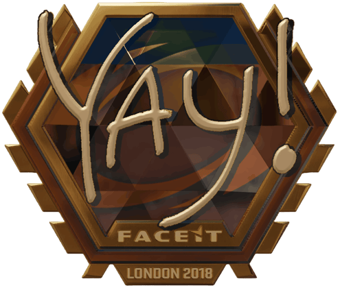 Sticker | yay (kulta) | Lontoo 2018