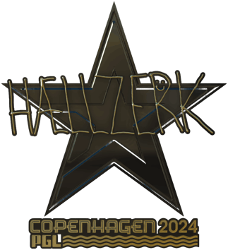 Sticker | hallzerk (kulta) | Kööpenhamina 2024
