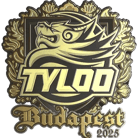 Sticker | TYLOO (Gold) | Budapest 2025 image