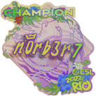 Sticker | n0rb3r7 (Holo, Champion) | Rio 2022 image