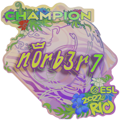Sticker | n0rb3r7 (holo, champion) | Rio 2022