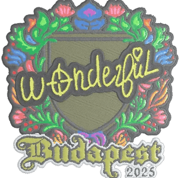 Autocolante | w0nderful (Embroidered) | Budapeste 2025