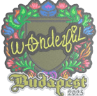 Sticker | w0nderful (Embroidered) | Budapest 2025 Sticker | w0nderful (Embroidered) | Budapest 2025 image