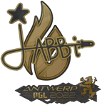 Sticker | jabbi (Gold) | Antwerp 2022