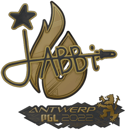 Sticker | jabbi (dorada) | Amberes 2022