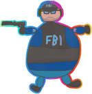 Sticker | Poorly Drawn FBI (Holo) Sticker | Poorly Drawn FBI (Holo) image