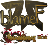 Sticker | blameF (Gold) | Shanghai 2024