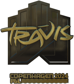 Sticker | TRAVIS (Gold) | Copenhaga 2024