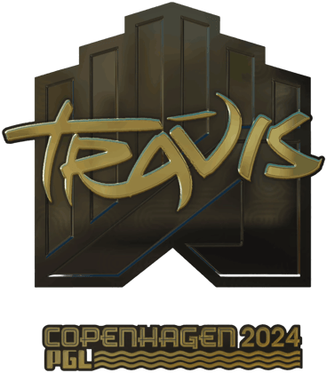 Sticker | TRAVIS (dorada) | Copenhague 2024