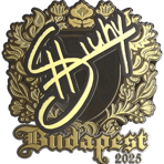 Sticker | siuhy (Gold) | Budapest 2025